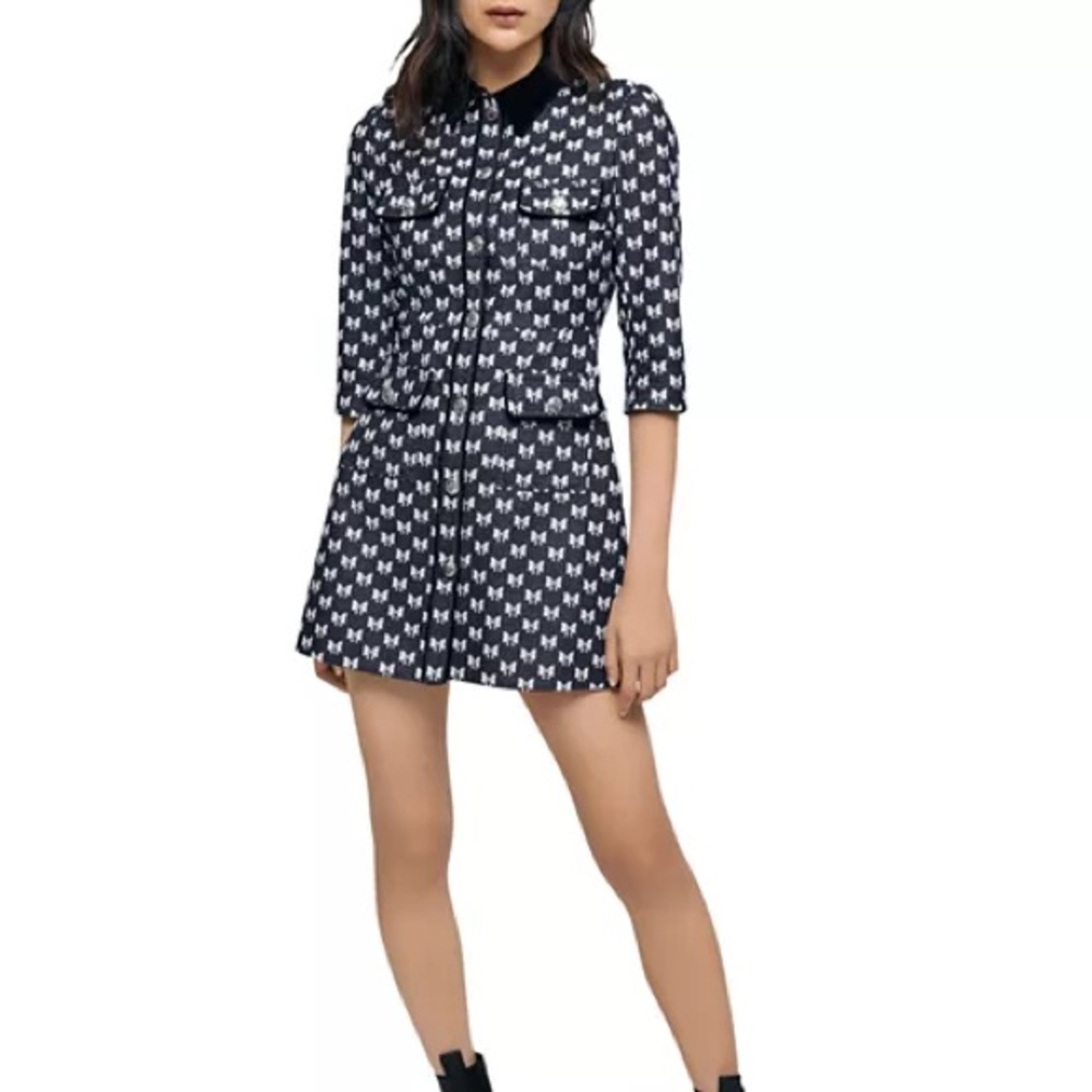 Maje Bow Mini Dress
